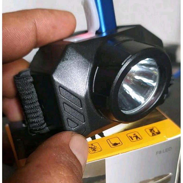 Senter Kepala Headlamp Recharger Lampu Led Cas