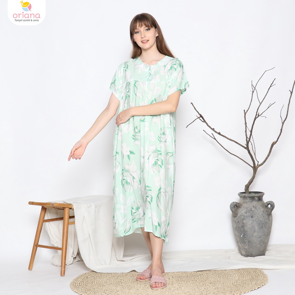Oriana Daster Busui Pendek Calla Series-Maxine Green