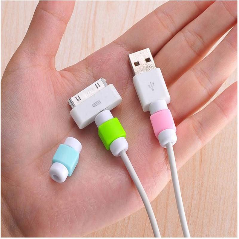 Pelindung Kabel Data / Charger USB Anti Putus Warna Acak Untuk iPhone