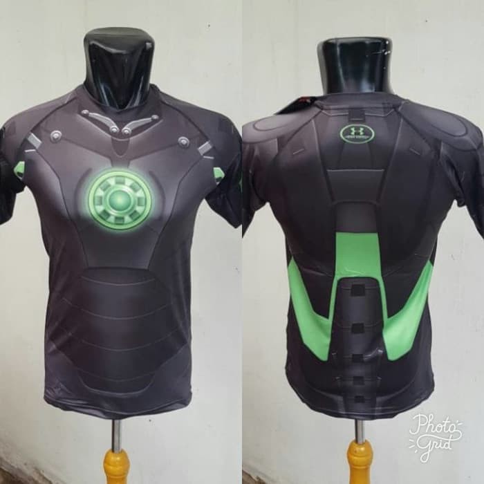 Pakaian kaos gaul  KAOS BAJU SUPER HERO IRON MAN IRONMAN BLACK GYM FITNES PRIA FITNESS ash shop