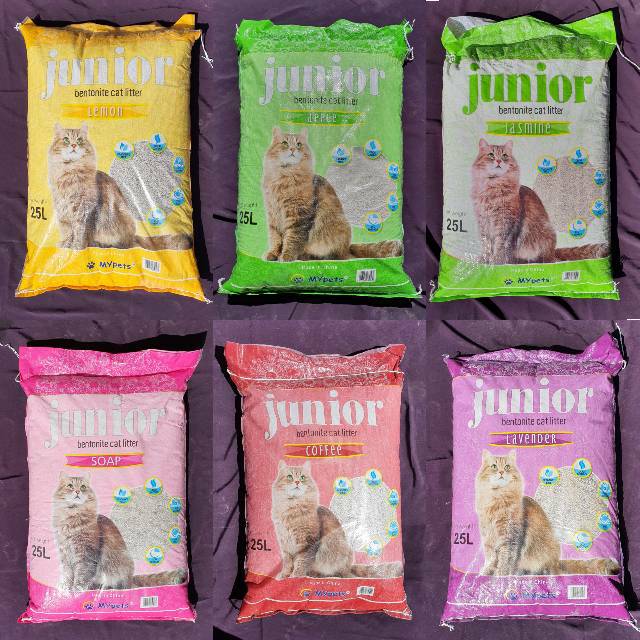 JUNIOR CAT LITTER Banyak Aroma 20kg / 25lt - Pasir Gumpal & Wangi