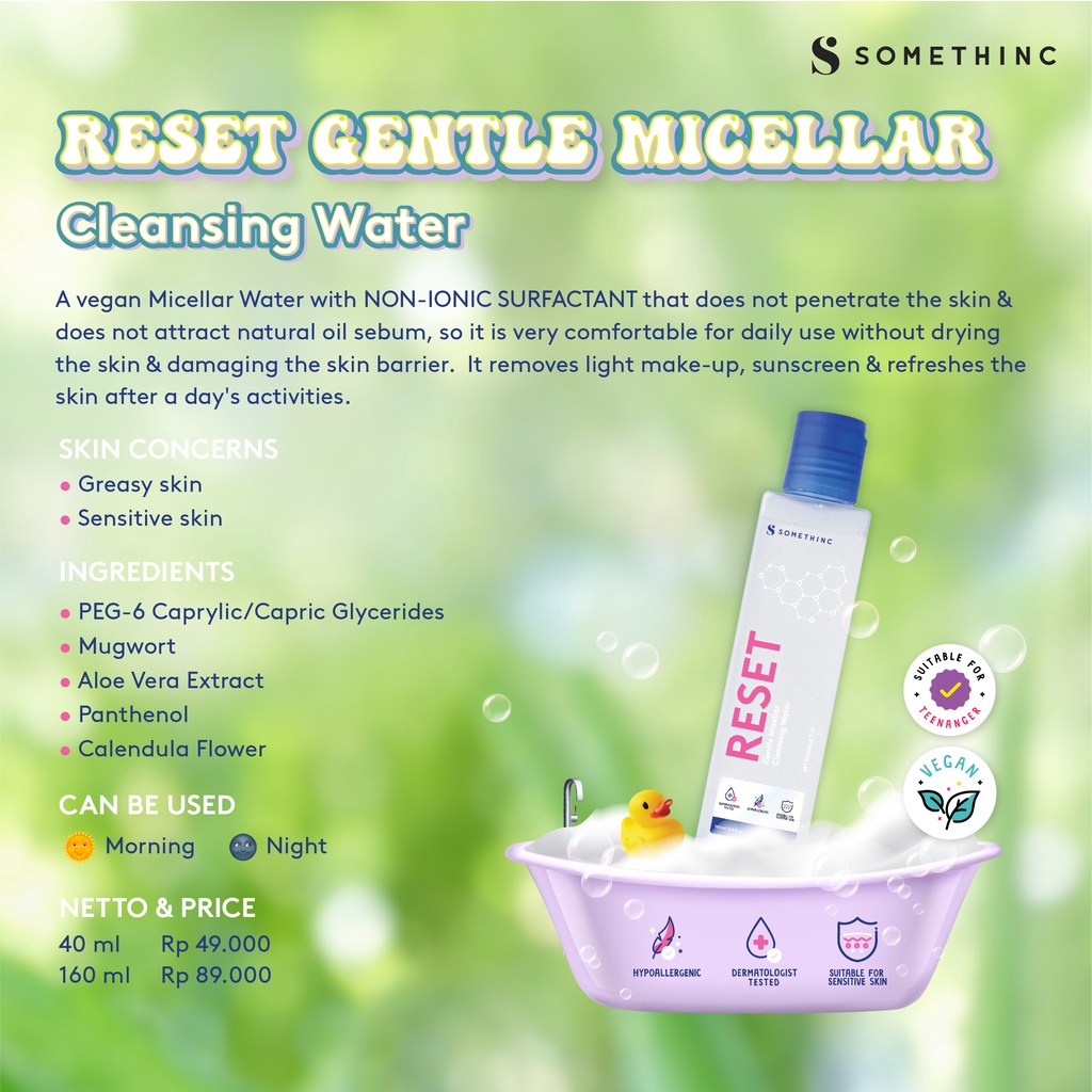 SOMETHINC - Reset Gentle Micellar Cleansing Water 160 ml