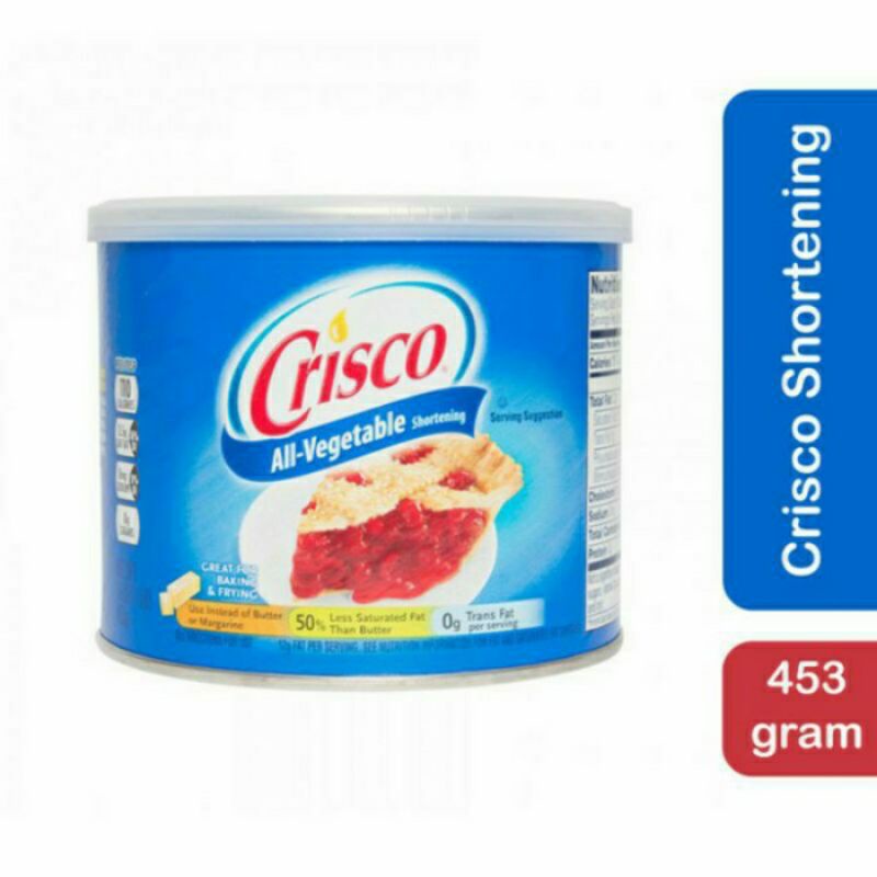 

Crisco Shortening All Vegetable 453 Gram Mentega Putih 453gr