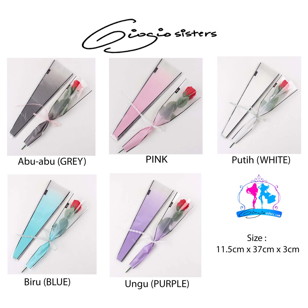 

Plastik Bunga Single Flower Single Plastic Bouquet Wrapping Bouquet Cellophane Single Rose
