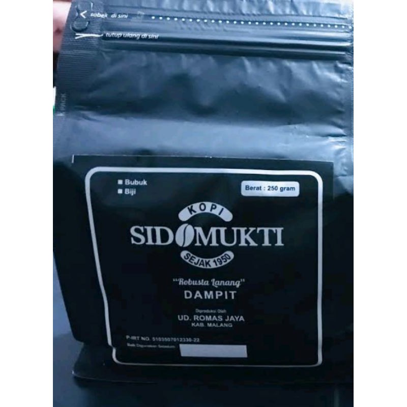 Jual Kopi Robusta Lanang Dampit Sido Mukti Gr Shopee Indonesia