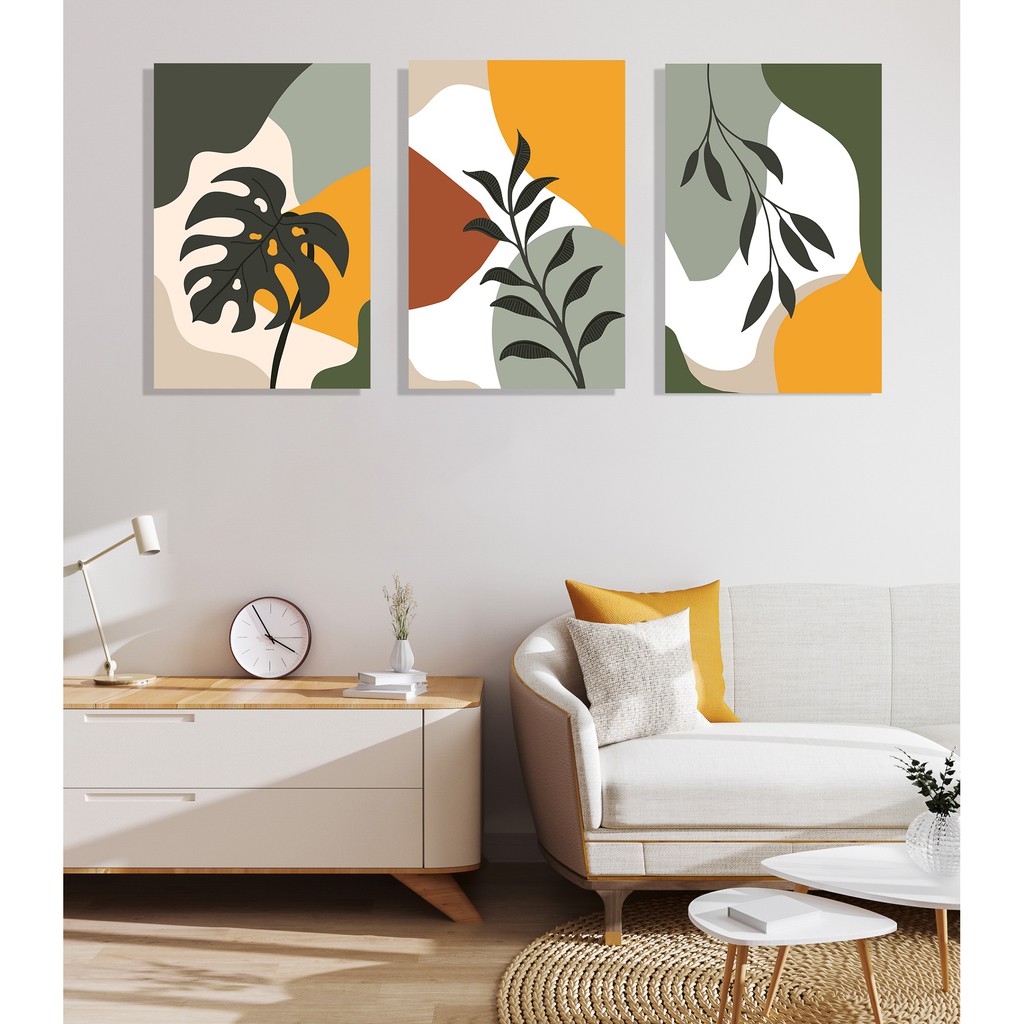 Kamilastorindo Wall Decor Abstrak Boho Tropical Minimalis Hiasan Dinding Poster Kayu Project14 1520