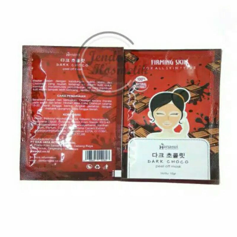 ⭐️ Jendela Kosmetik ⭐️HANASUI Pure  Dark  Choco Peel Of Mask  Firming  JK