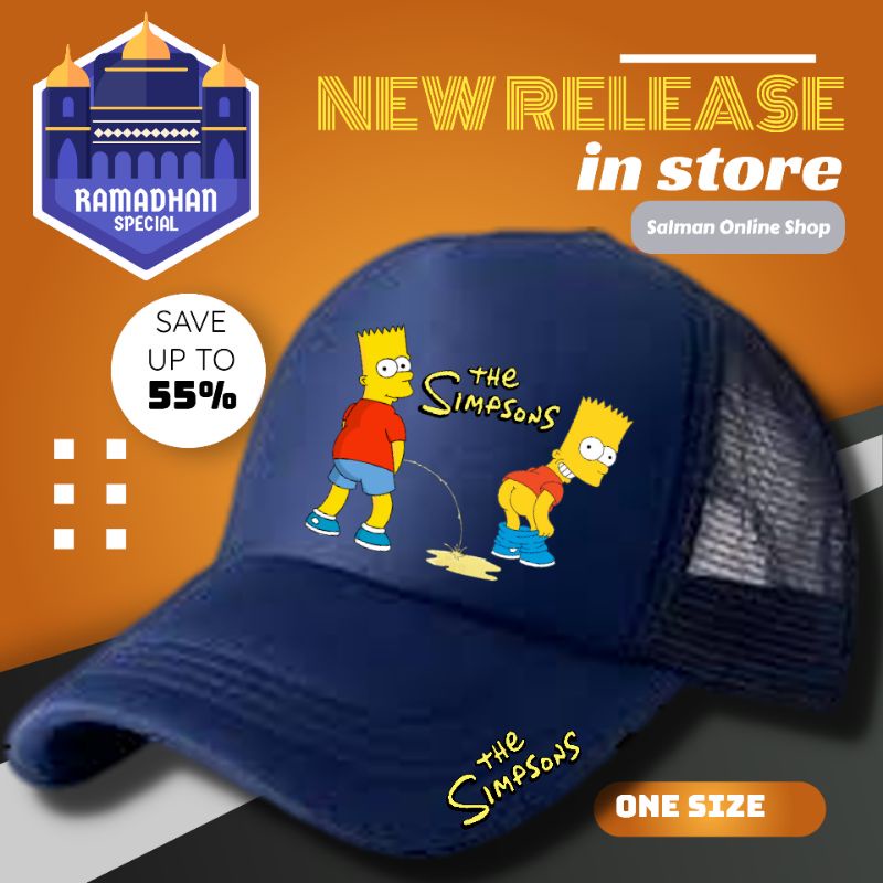 THE SIMPSONS SNAPBACK CAPS / TRUCKER HAT TOPI JARING DEWASA PRIA WANITA TERBARU / TOPI JARING PRIA W