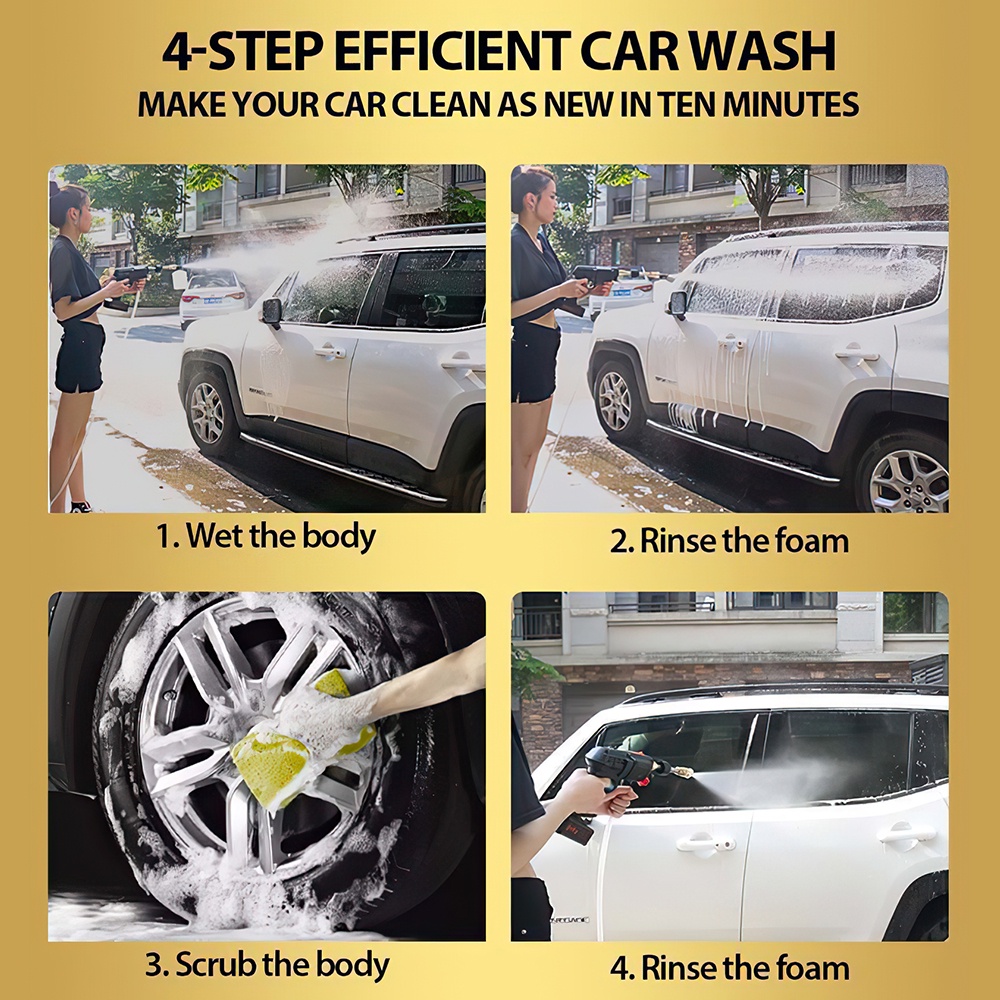 【600 W】Portable Jet Car Washer/Alat Cuci Tekanan Mobil/Alat Cuci Mobil Cordless/High Pressure Mesin Cuci Mobil