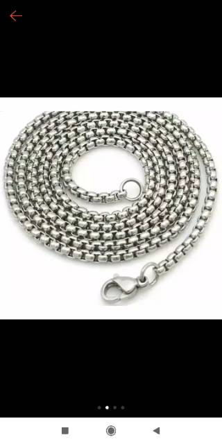 Kalung titanium nori bulat 2mm uk45-50cm[KP-6]