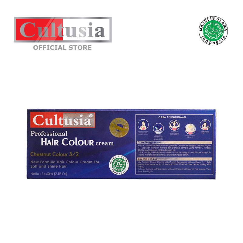 Cultusia Hair Color Chestnut 3 2 60 ML