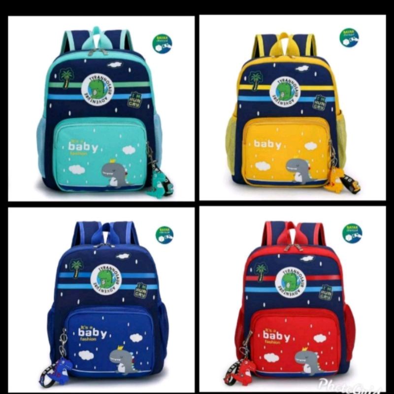 Tas Ransel Sekolah Anak TK/SD Dinosaurus_Backpack Anak Laki-laki/Tas Anak Dinosaurus TK/SD
