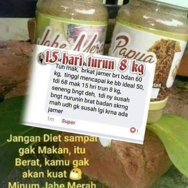 Jahe merah momo berhologram /asli papua_jahe merah momo original_jahe merah