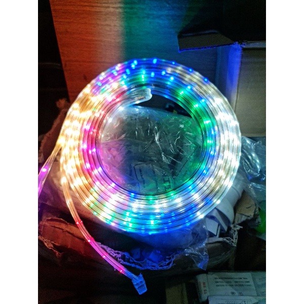 Lampu LED strip selang EVATECH warna warni 10y free adaptor 220v