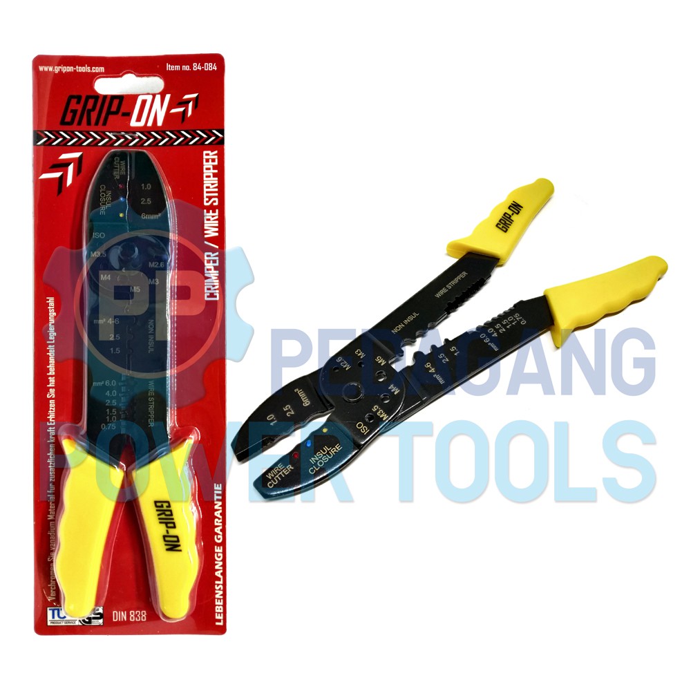 GRIP ON TANG KRIMPING SKUN KUPAS KABEL 9 INCH CRIMPING TOOL 84-084