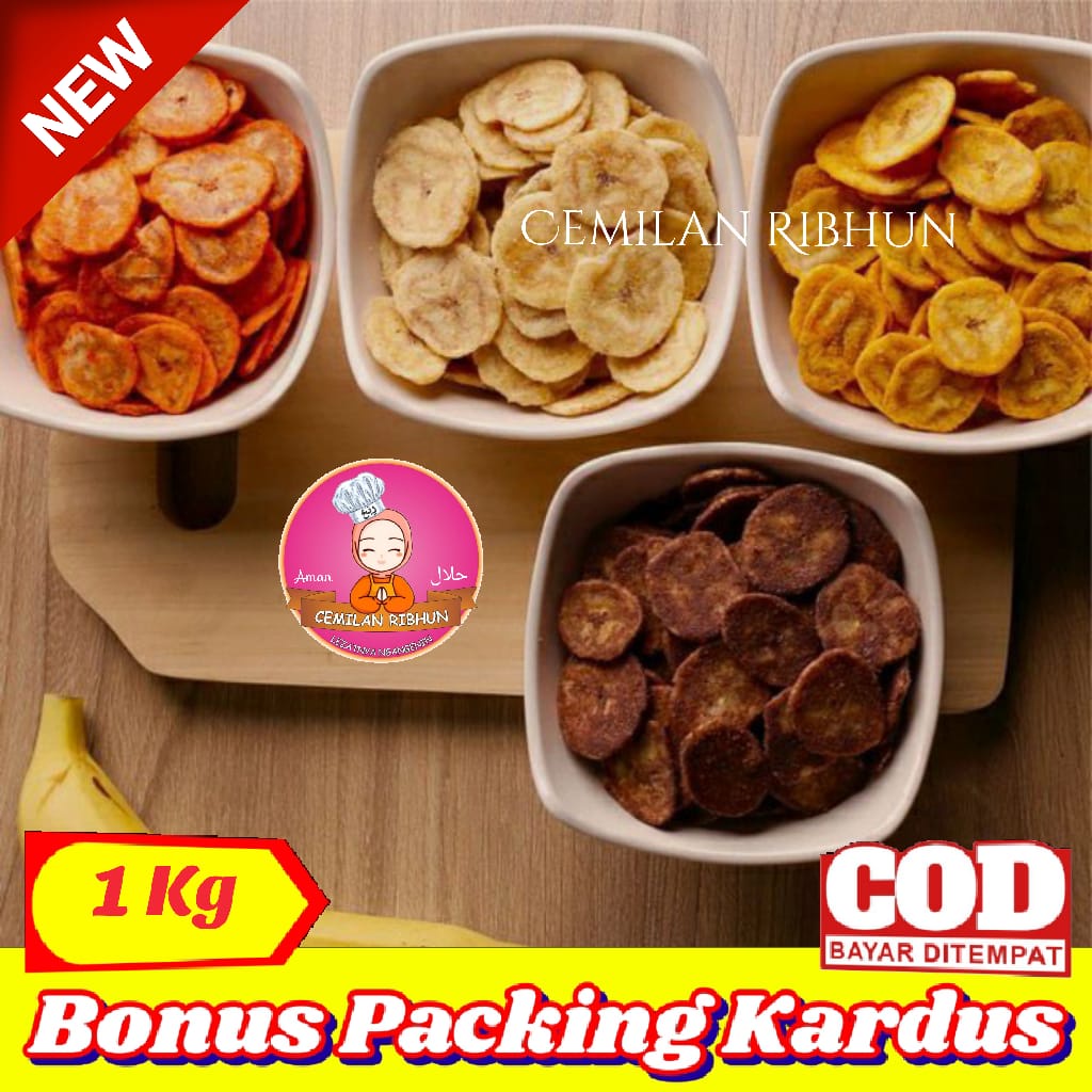 

[1Kg] Keripik Pisang Coklat Manis Khas Lampung / Keripik Pisang Koin Manis - Cemilan Ribhun makanan ringan snack kiloan jajanan jadul