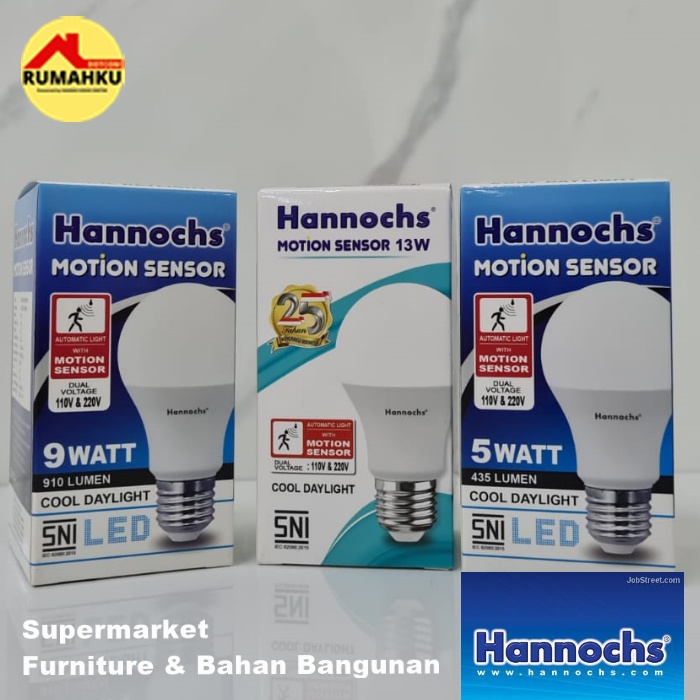 BOHLAM LAMPU HANNOCH - LAMPU LED - MOTION SENSOR - HANNOCH