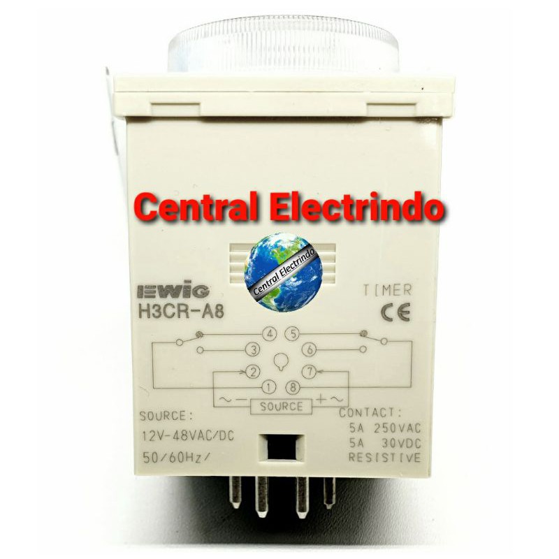 Timer H3CR-A8 Multivolt 12V~48VAC/24V~48VAC EWIG + Socket 8Pin EWIG.