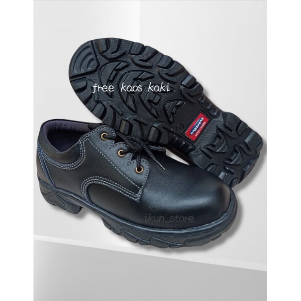 sepatu safety king wreckers chetah pendek tali hitam kitchen dapur ujung besi kulit
