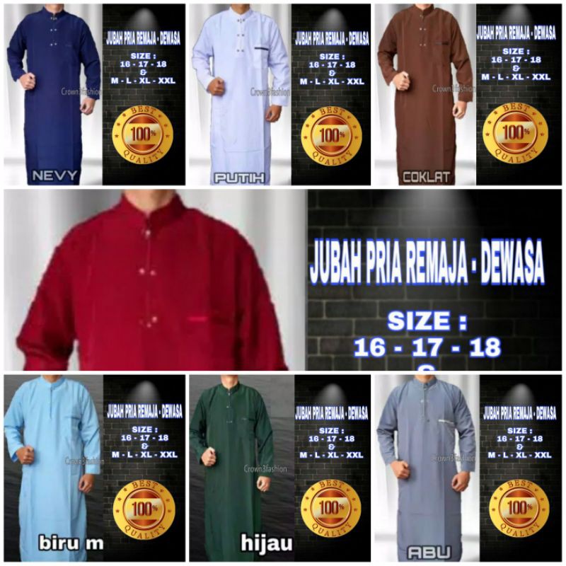 JUBAH PRIA ANAK TANGGUNG - DEWASA TERBARU *COD√