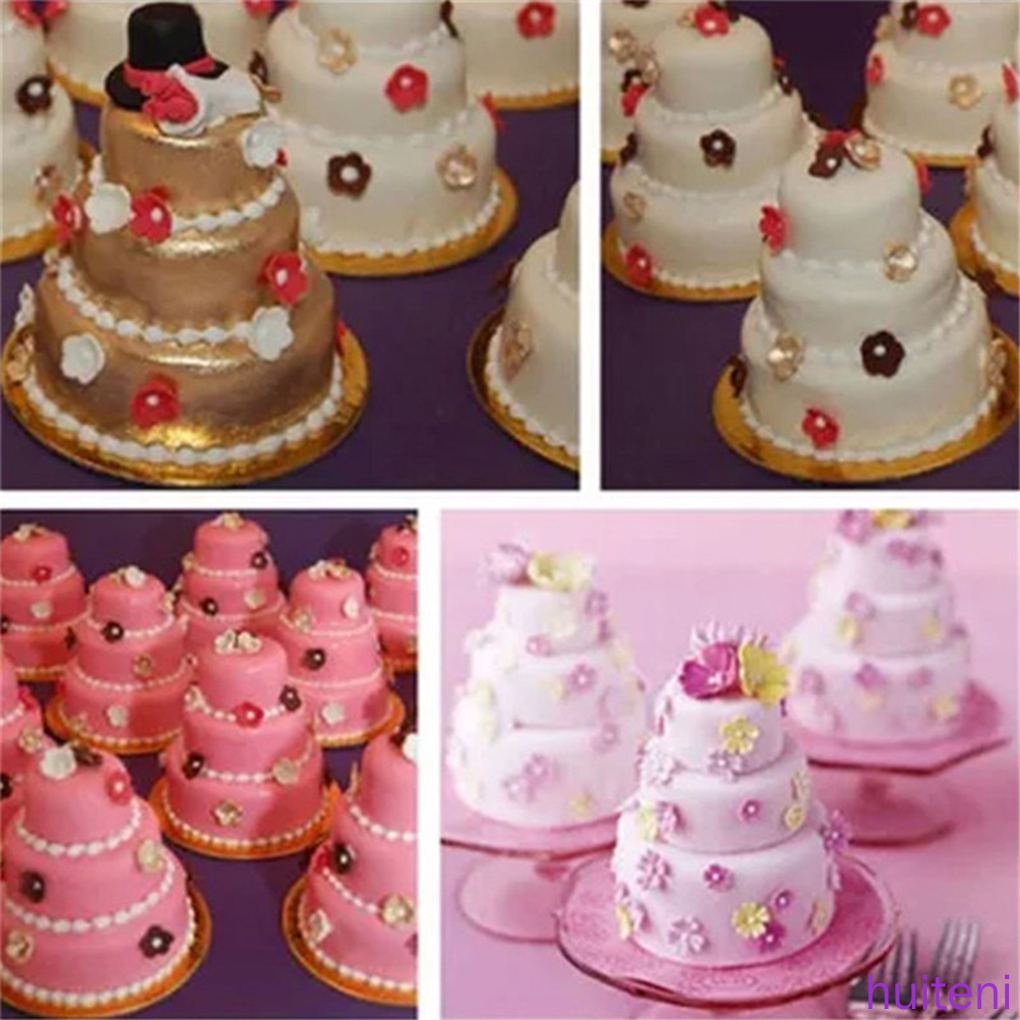 (Huite) Loyang Cetakan Kue / Puding / Cupcake / Cokelat 3 Tingkat Bahan Aluminum Alloy Untuk Baking / Rumah Diy