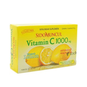 Sidomuncul Vitamin C 1000 Mg 6s Lemon Orange Minuman Suplemen Vitamin Kesehatan Shopee Indonesia