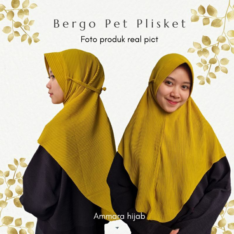jilbab bergo PET maryam plisket tali ceruty babydoll