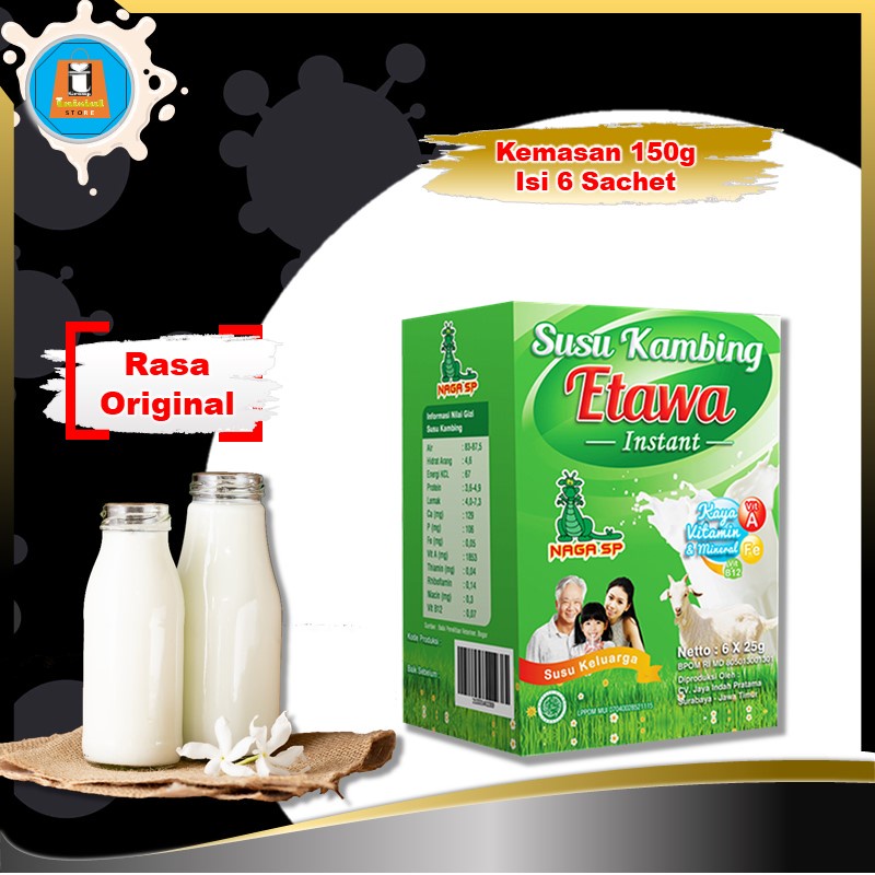 Susu Kambing Etawa Bubuk Naga SP 250gr Untuk Penyakit Asma Sesak Napas dan Gangguan Pernapasan TBC-Original 150gr