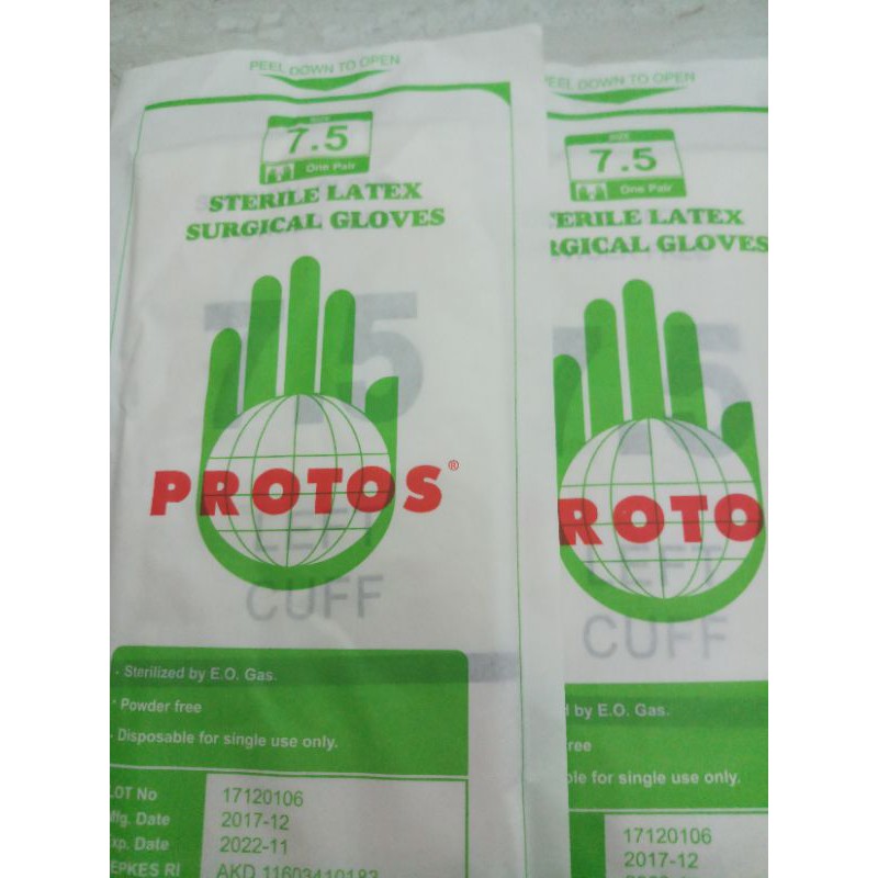 sarungtangan steril / protos sarung tangan / pics