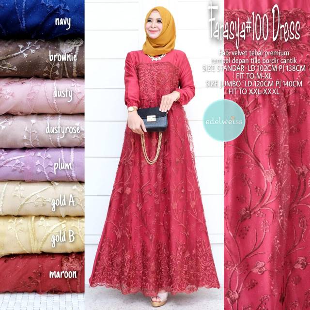 Farasya #100 standar gamis brokat by edelweiss