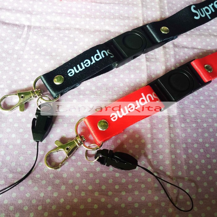 

Jualan Supreme Lanyard Hp Gantungan Kunci Id Card Printing Dua Sisi Gilaa!!!