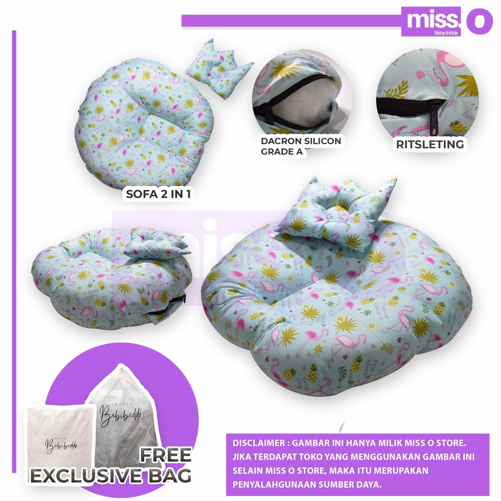 Sofa bayi / baby launger FREE bantal mahkota bayi dan tas