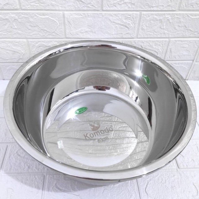 BASKOM STAINLESS KOMODO UKURAN 40 CM BASKOM TINGGI MIXING BOWL