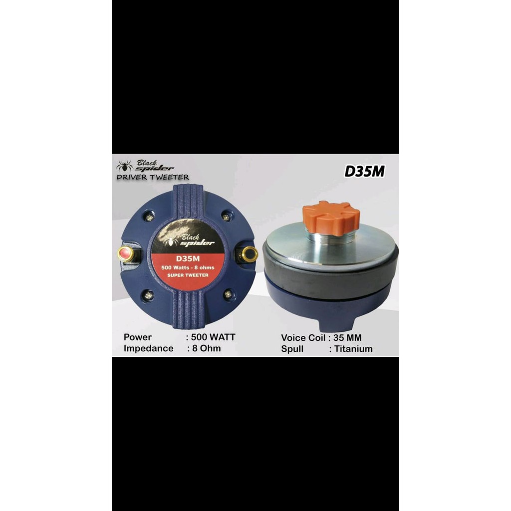 Driver Tweeter Black Spider D35M