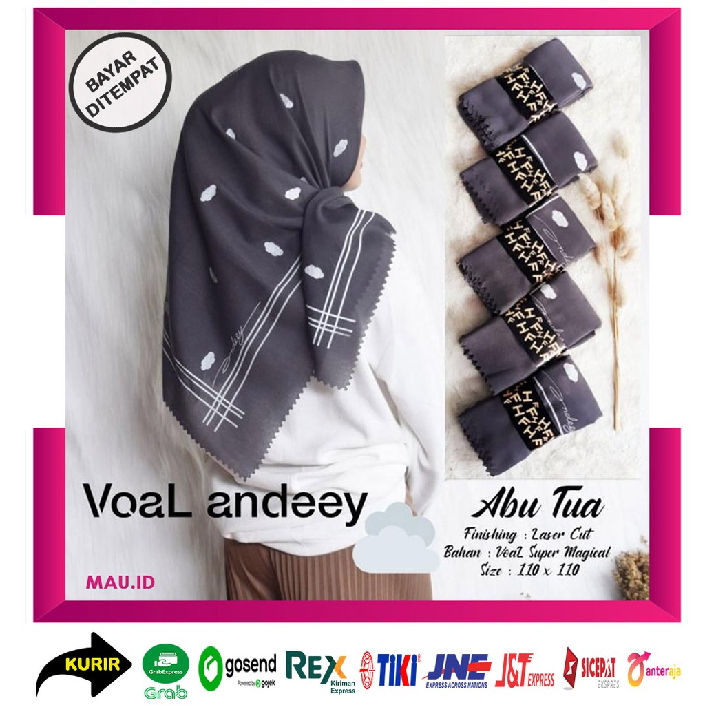 JILBAB HIJAB KERUDUNG SEGIEMPAT MOTIF AWAN VOAL PREMIUM LASER CUT TERBARU 2021 -13