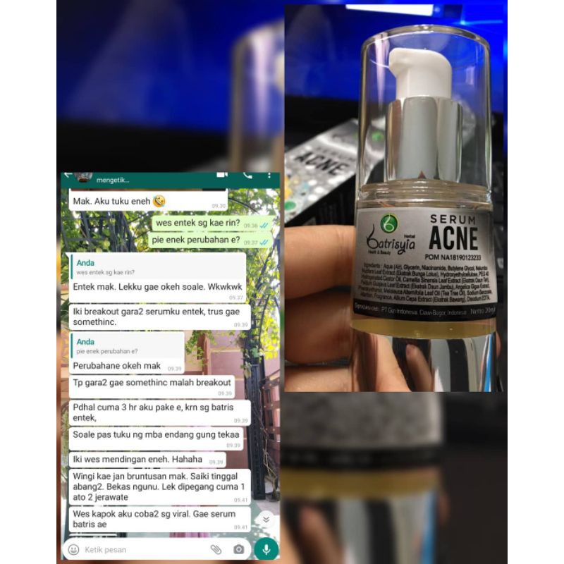 SERUM ACNE BATRISYIA/SERUM UNTUK JERAWAT DAN BEKAS JERAWAT/SERUM UNTUK BOPENG/ PENGHILANG BOPENG/ Batrisyia serum acne