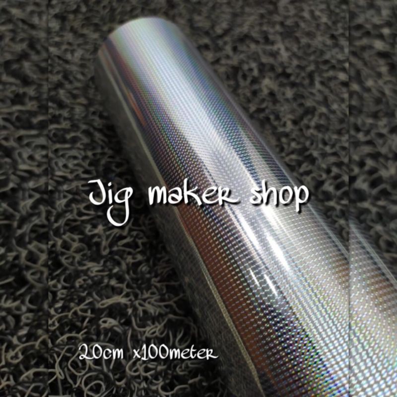 hologram hot stamping foil metal jig lure, GLEAM/ JAPAN ORIGINAL, Rol 20cm x 100meter- Dot kecil