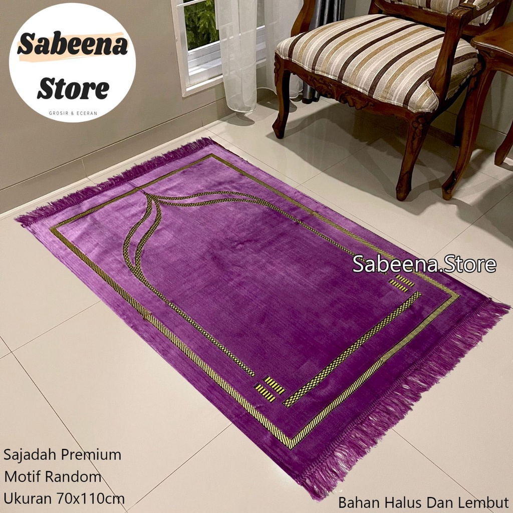 SAJADAH POLOS BULU TURKEY PREMIUM 70X110 CM TURKI TEBAL LEMBUT HALUS