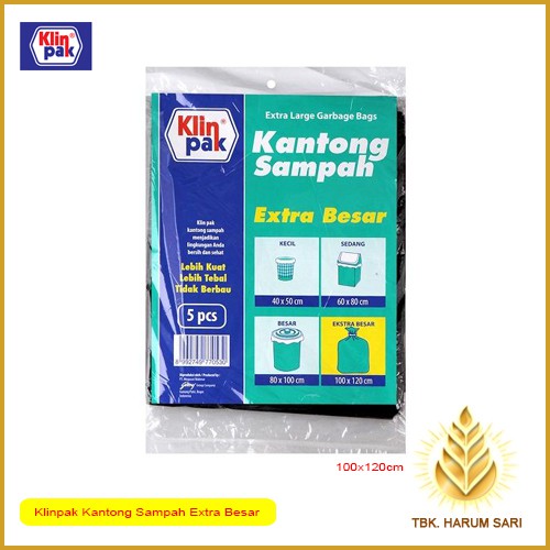 Jual Klinpak Kantong Sampah Plastik Sampah Xtra Besar 100x120cm Shopee Indonesia 5458