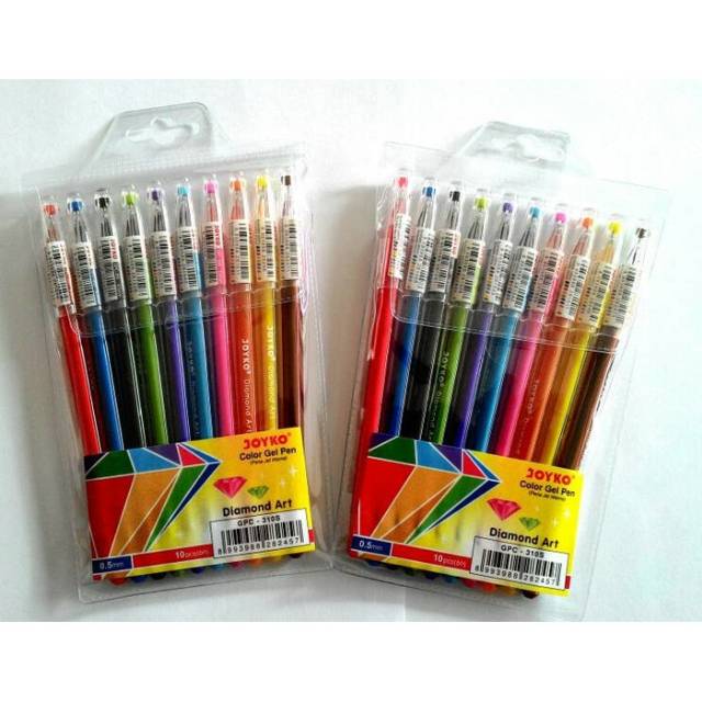 

Pulpen Gel Joyko Diamond Art Set GPC-10S 10 Warna - 0.5 mm