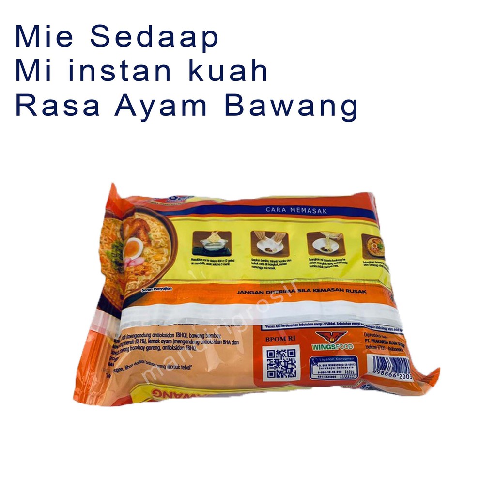 Mie instan * Mie sedaap * ayam bawang