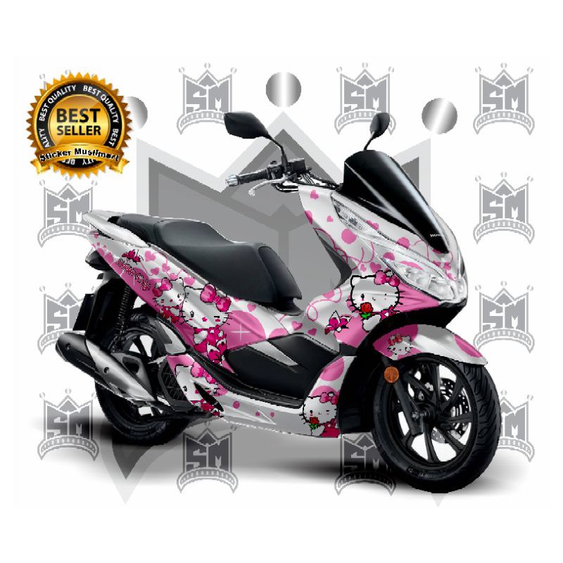 Decal PCX 150 lokal Hello Kitty variasi pilihan warna bisa edit
