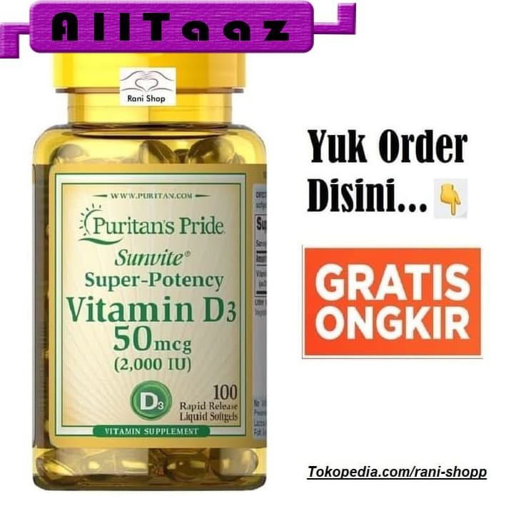 Puritans Puritan Vit D3 Vitamin D-3 D3 2000IU 2000 IU 100 sg