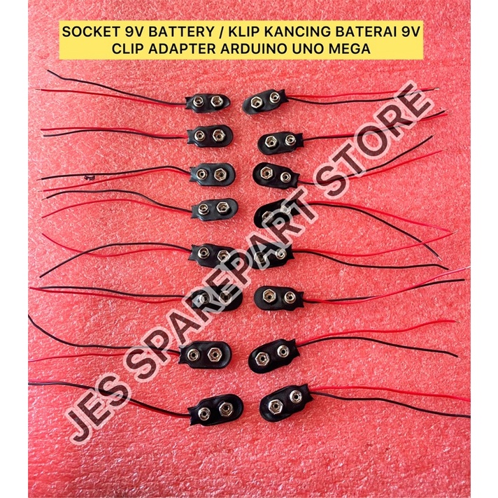 KANCING BATERAI 9V SOCKET KOTAK KONEKTOR TUTUP TERMINAL SOKET BATERAI