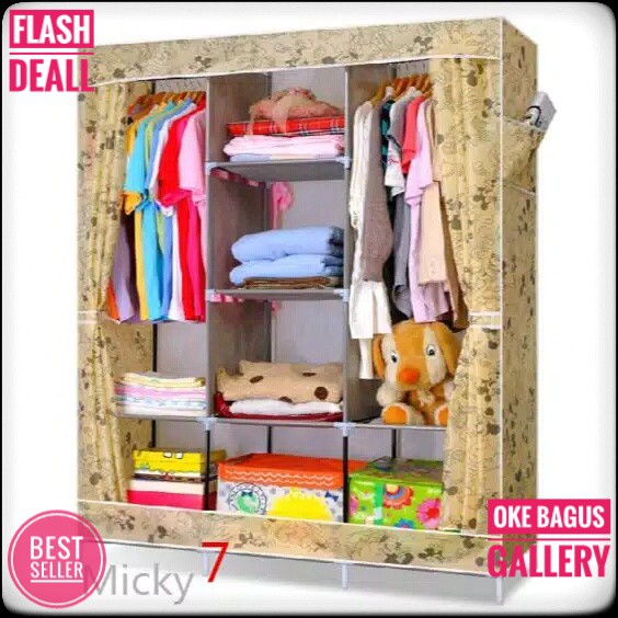 Rak Lemari PORTABLE ANTI DEBU size JUMBO COVER BISA DI Rak Lemari PORTABLE ANTI DEBU size JUMBO COVER BISA DI