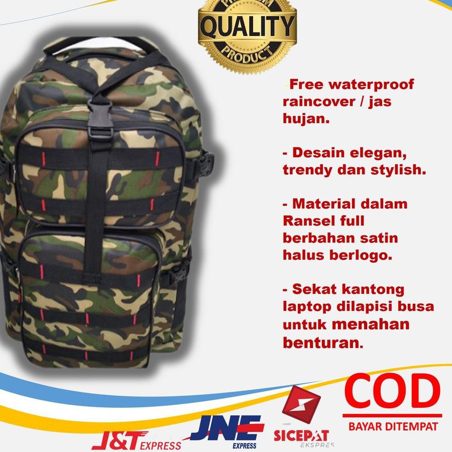 ♞ tas ransel punggung backpack pria Loreng Abri ☂