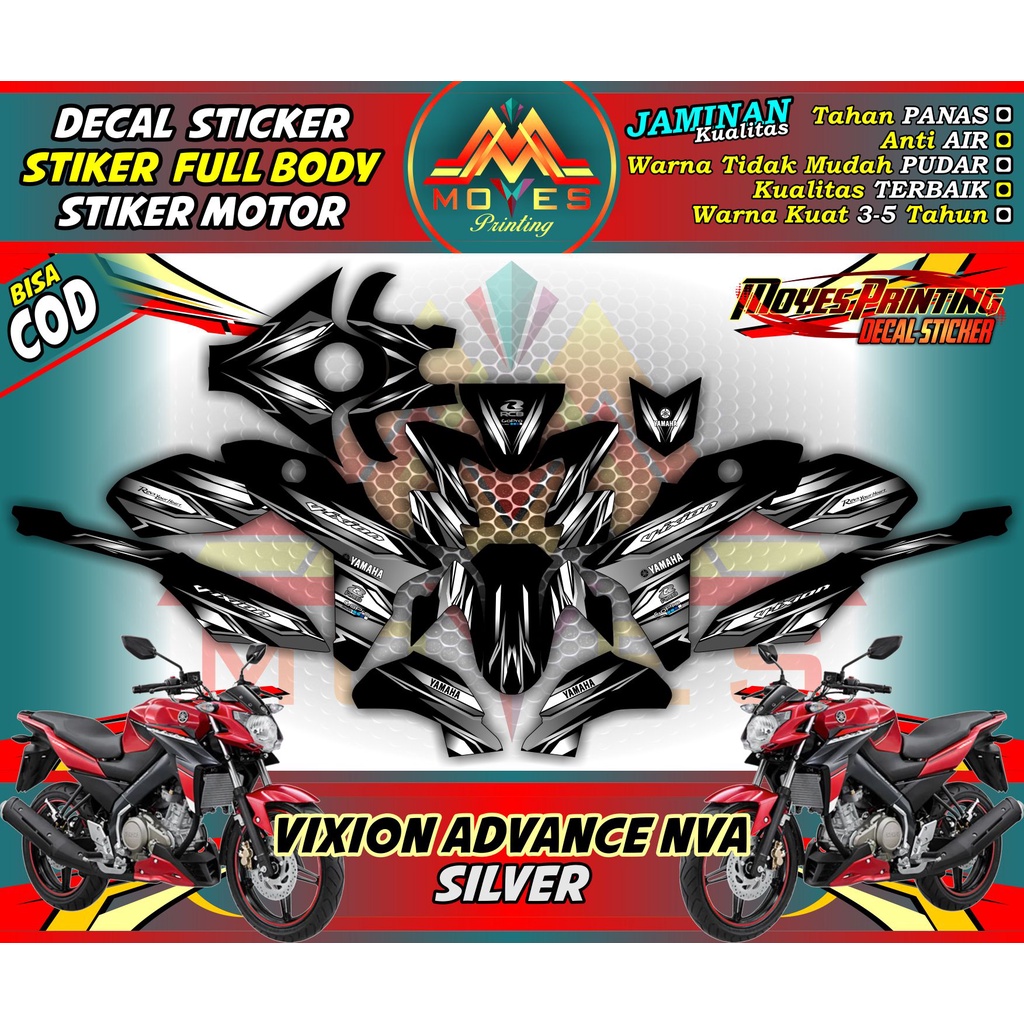 decal VIXION NVA Full Body - decal motor VIXION NVA Stiker full body