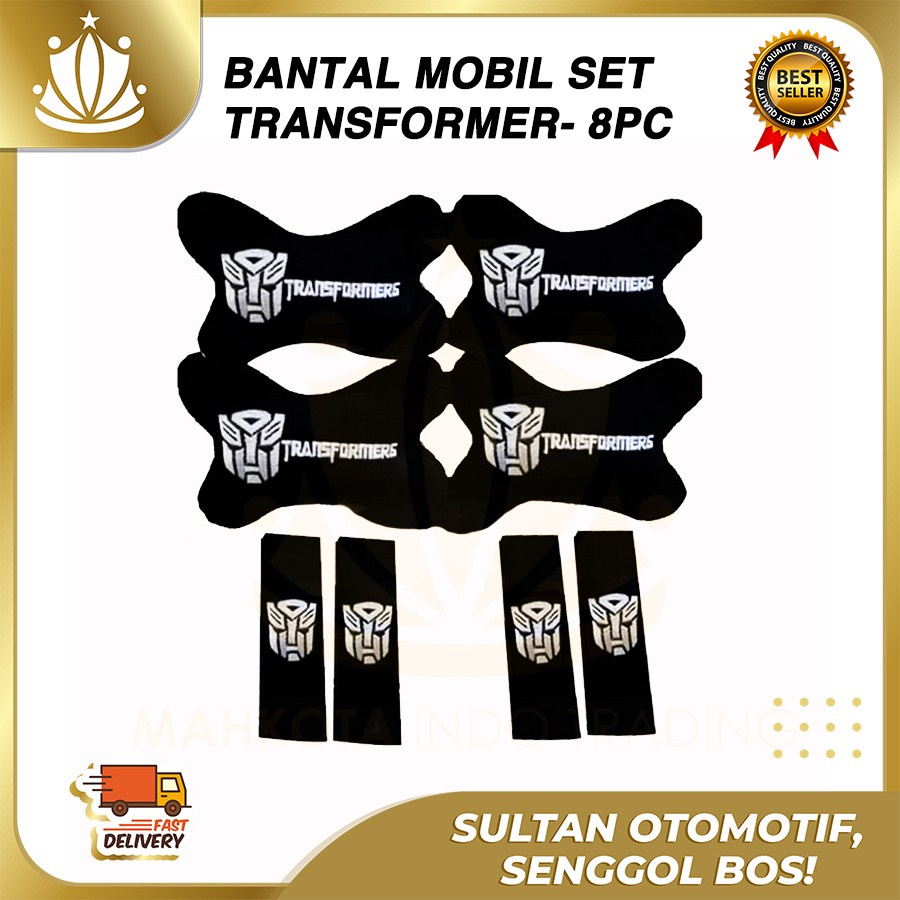 Bantal Jok Mobil TRANSFORMER Set 8 PC / Bantal Leher Mobil TRANSFORMER 8 PC PROMO MURAH