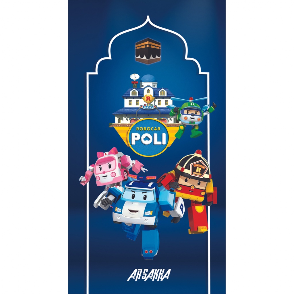 PART 4 - Sajadah Full Printing Anak Custom Nama //  Custom Gambar // Bahan Velboa Murah High Quality-ROBOCAR POLI