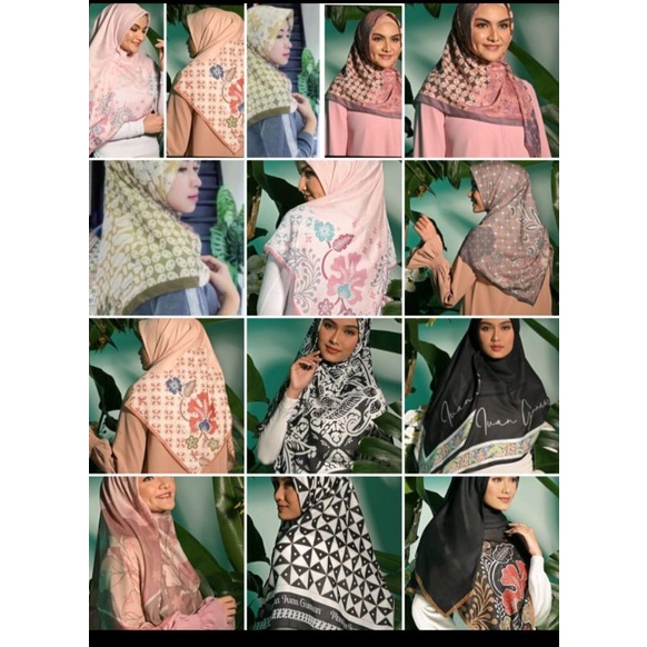 Mandjha Khusus Box Ivan Gunawan Fashion Hijab 10 Motif Batik Java Series Trisha Cream,Ready Juga Cha